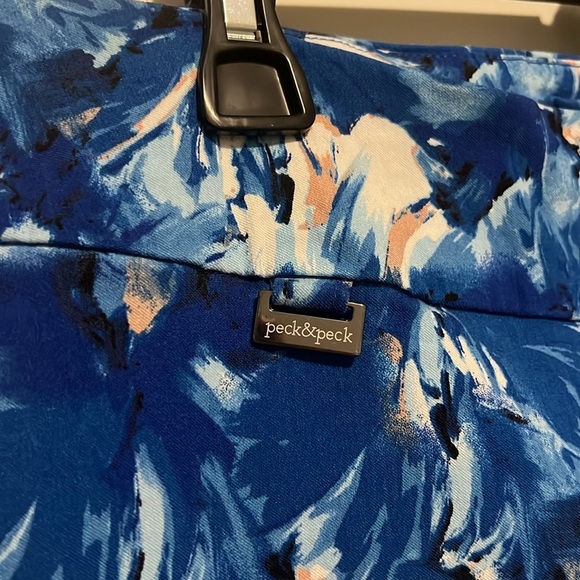 Peck & Peck Vibrant Blue White & Pink Patterned Fabric size 16 Gender reveal - Picture 3 of 7